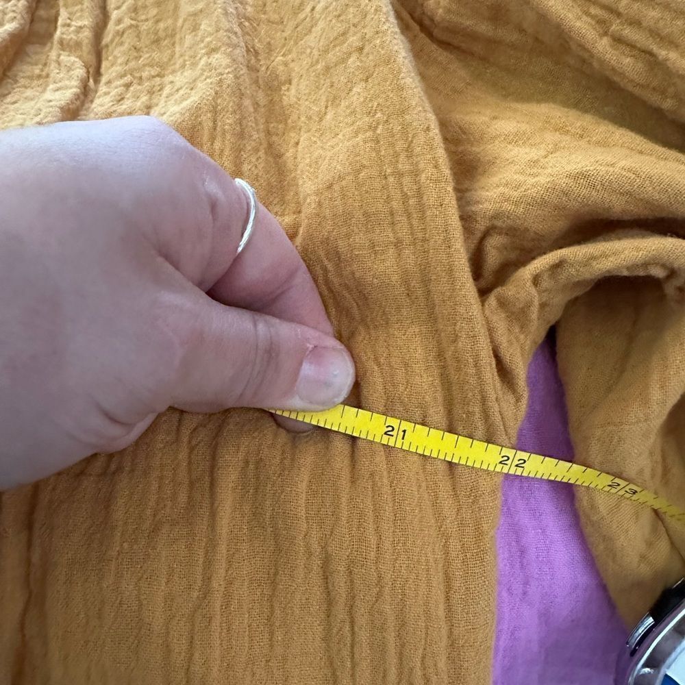 Universal Thread Long sleeve Shirtdress Tie front Pockets Midi Gold NWT XS or S - Picture 12 of 12